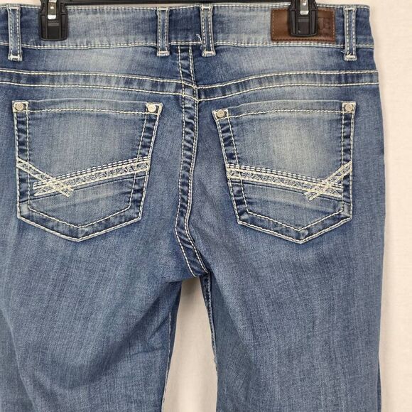 BKE Denim Dakota Crop Jeans Size 29 Light Wash Cuffed - Picture 4 of 9
